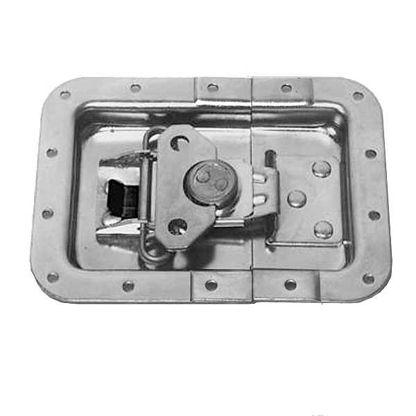 Large butterfly latch with automatic release and offset for extrusions CH1104S